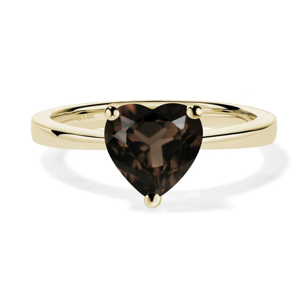 Smoky Quartz Heart Shaped Solitaire Ring - Image 8