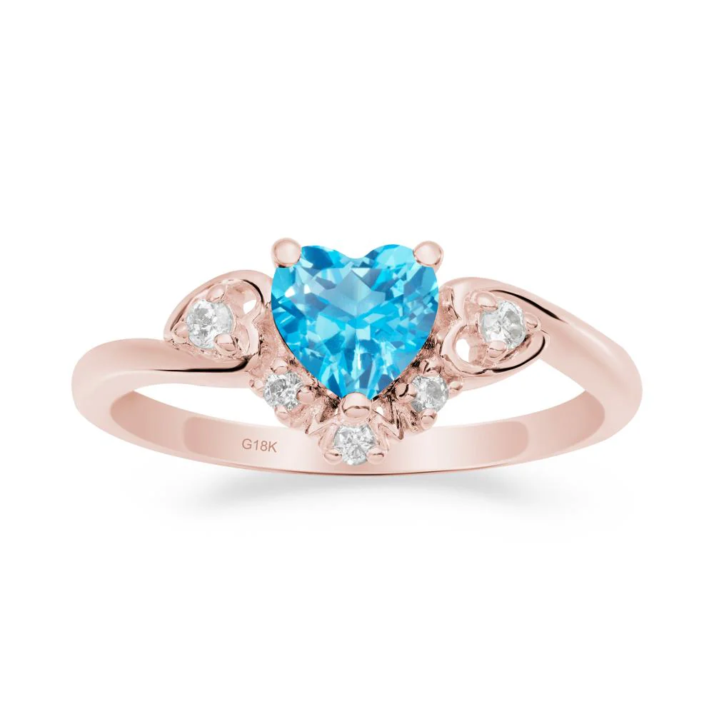 Heart-Shaped Swiss Blue Topaz Promise Ring - Image 8