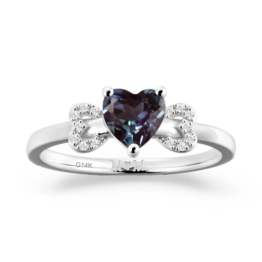 Bow Inspired Alexandrite Mom Ring - Image 7