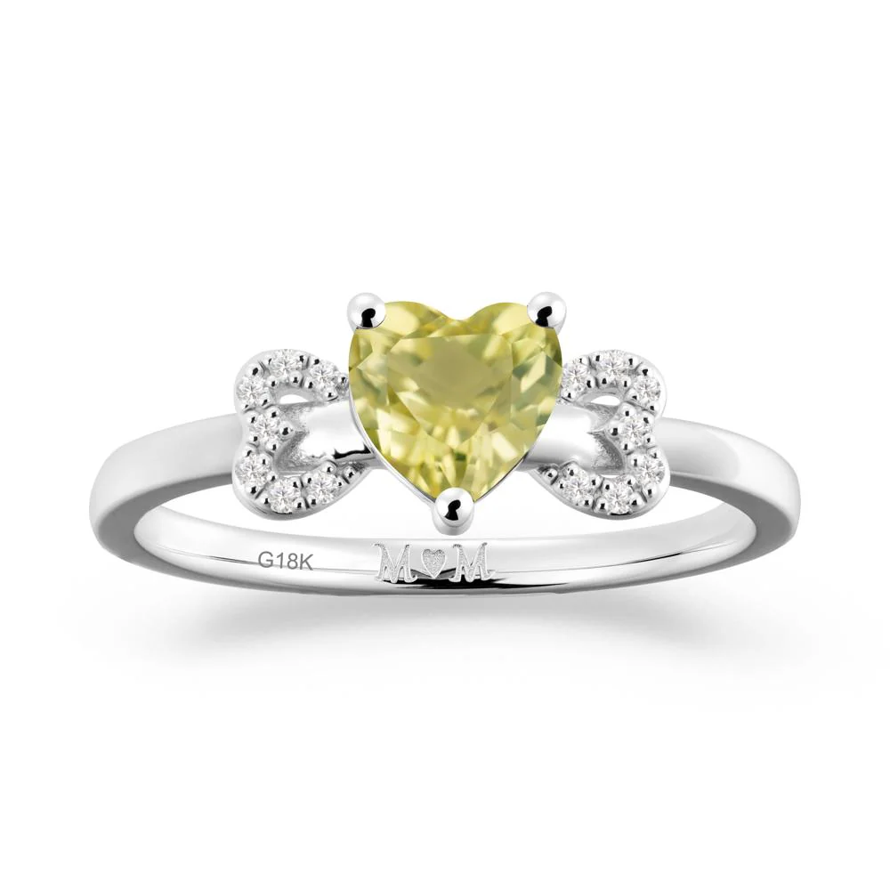 Heart Shapped Lemon Quartz Ring for Mom - Image 8