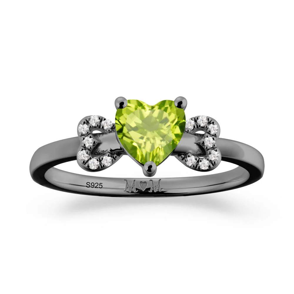 Bow Inspired Peridot Mom Ring - Image 8