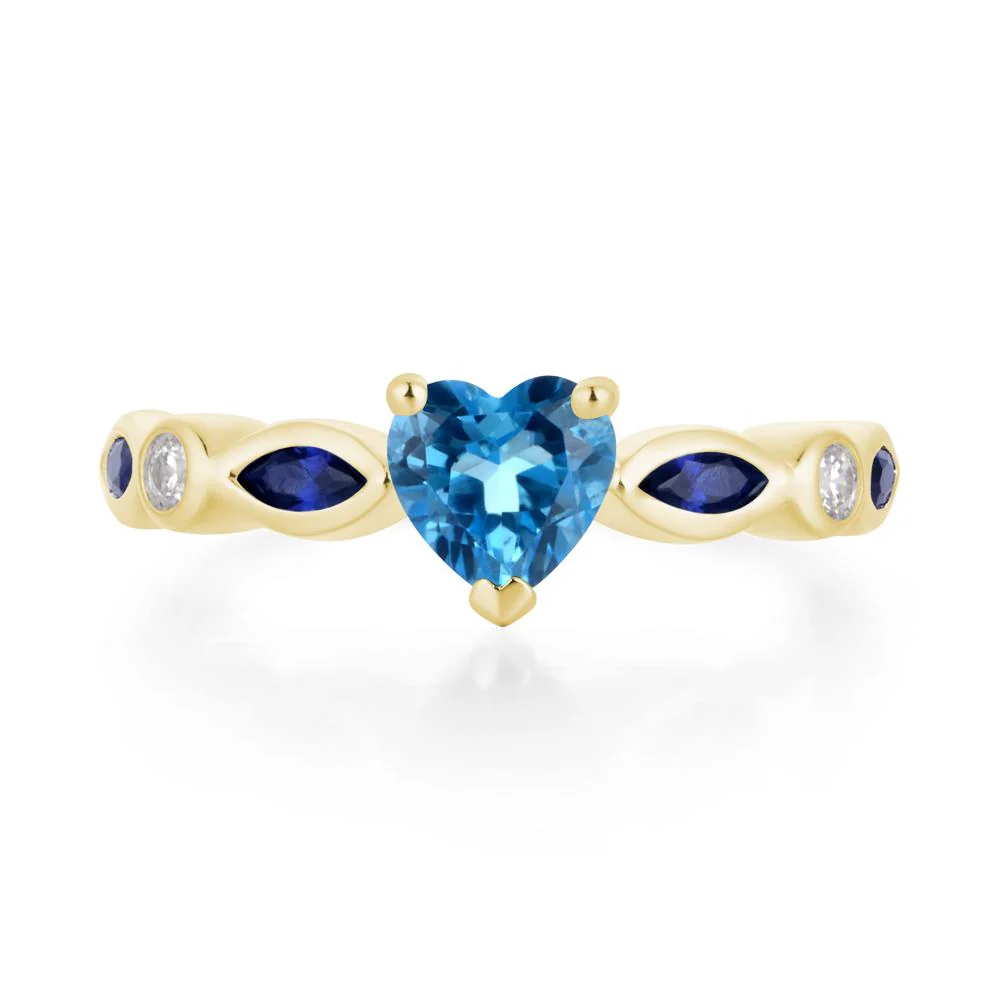 Heart Swiss Blue Topaz Ring - Image 8