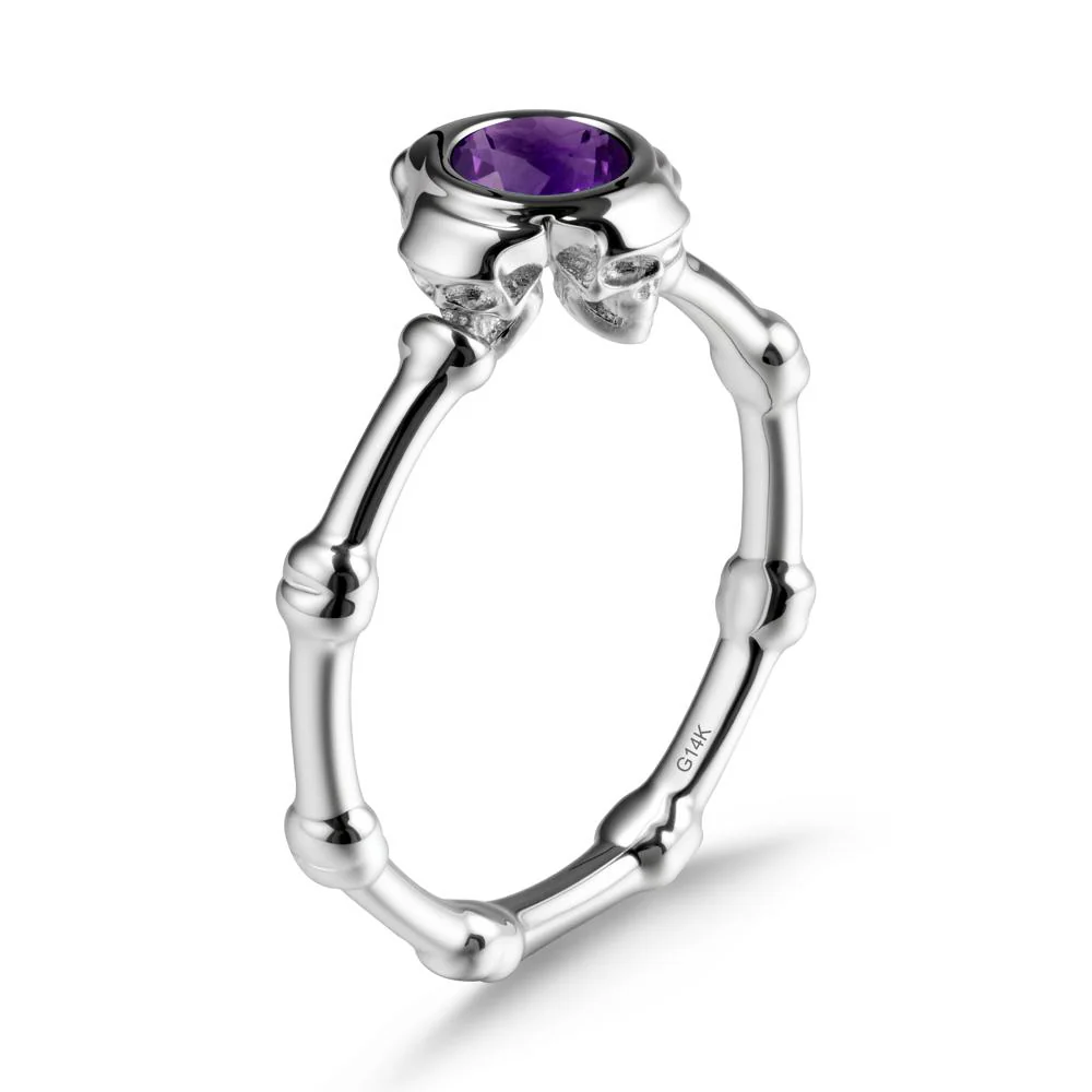 Helloween Amethyst Ring with Skull - Image 3