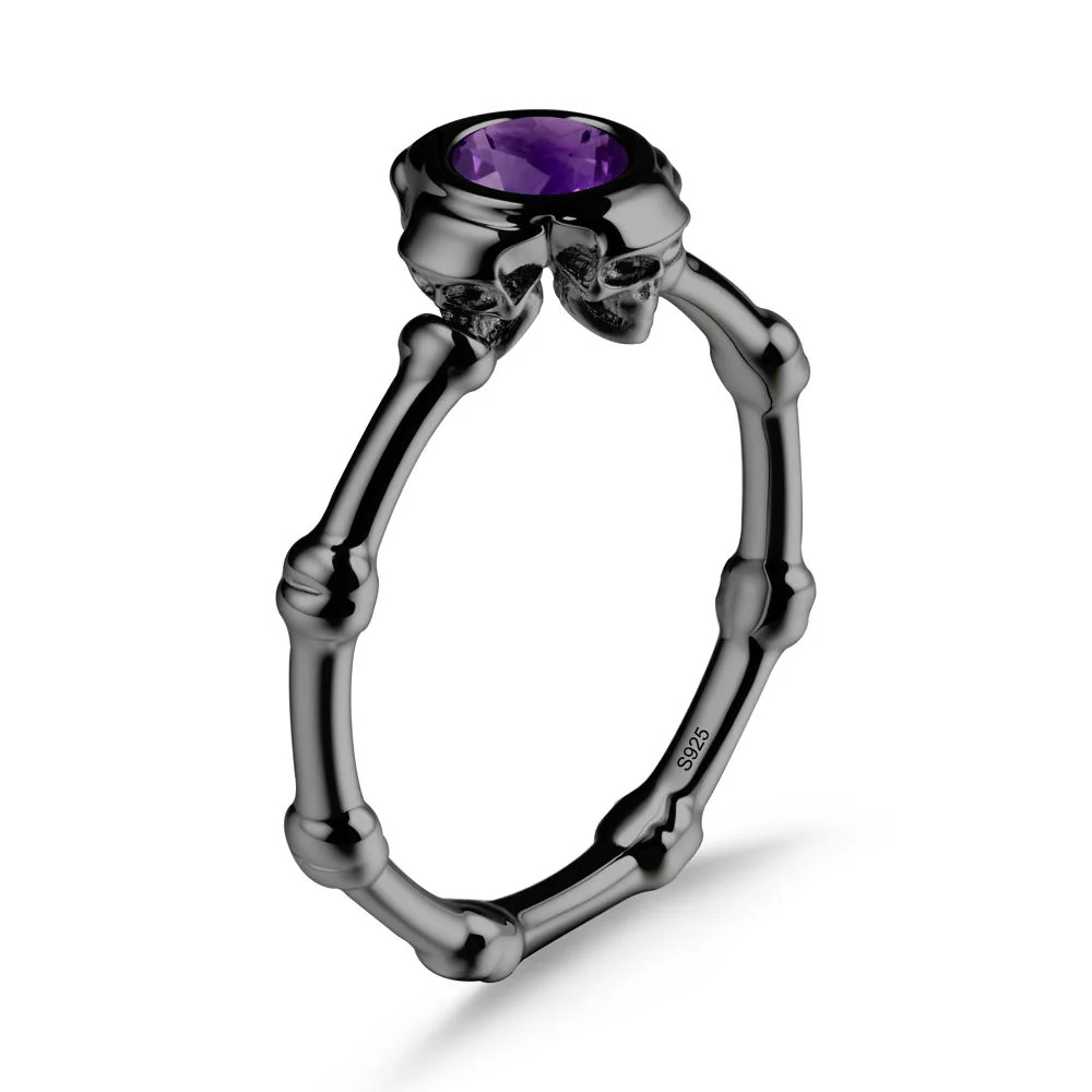 Helloween Amethyst Ring with Skull - Image 8