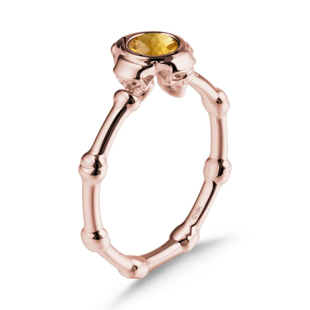 Helloween Citrine Ring with Skull - Image 4