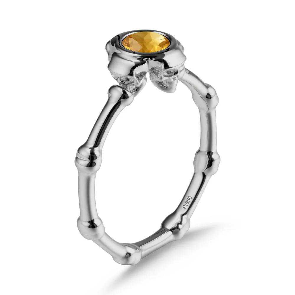 Helloween Citrine Ring with Skull - Image 8