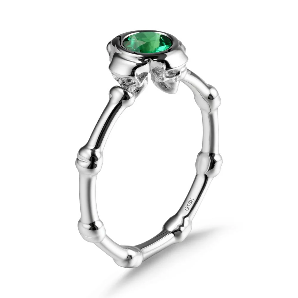 Helloween Emerald Ring with Skull - Image 6