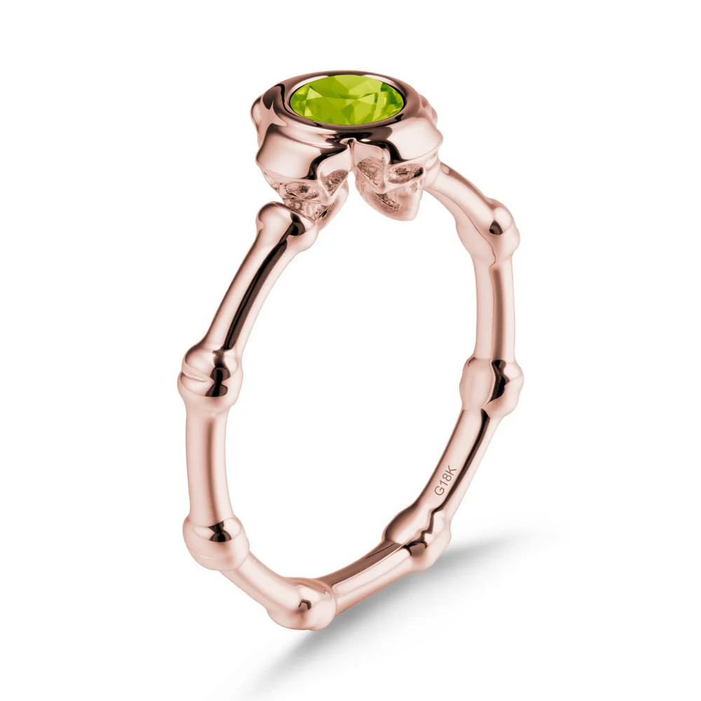 Helloween Peridot Ring with Skull - Image 5