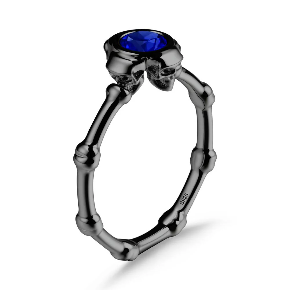 Helloween Sapphire Ring with Skull - Image 8