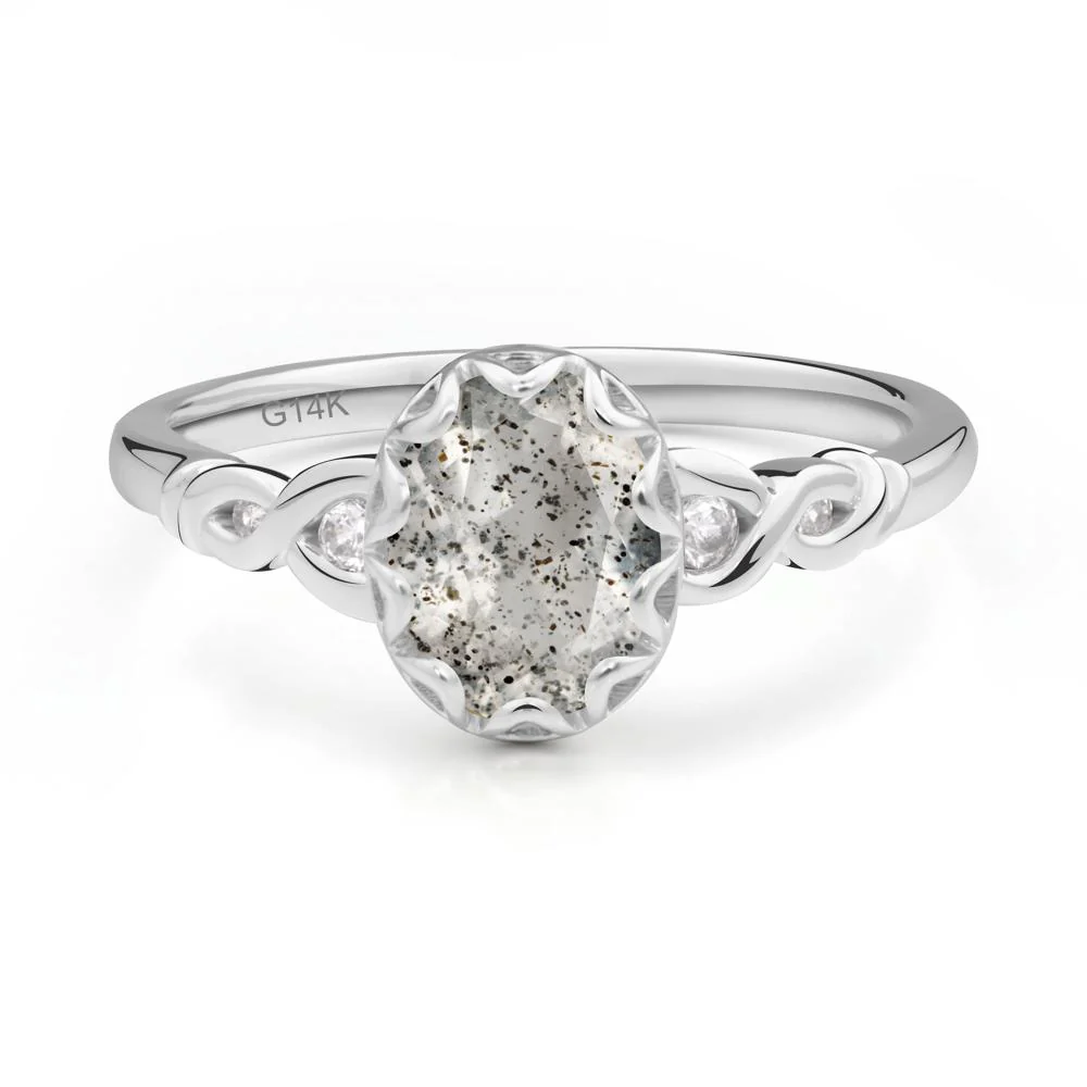 Herkimer Diamond Vintage Oval Engagement Ring