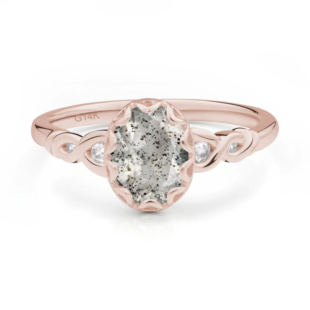 Herkimer Diamond Vintage Oval Engagement Ring - Image 2