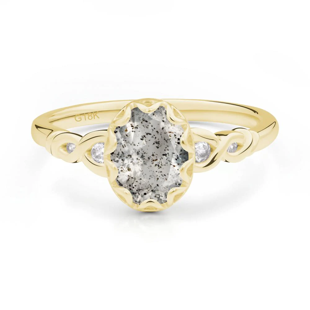 Herkimer Diamond Vintage Oval Engagement Ring - Image 6