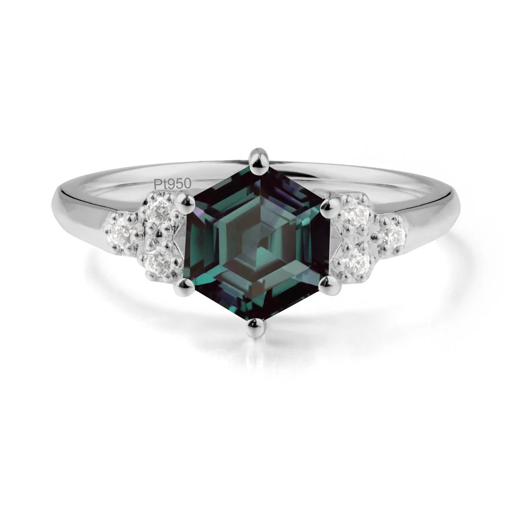 Hexagon Alexandrite Statement Ring - Image 4