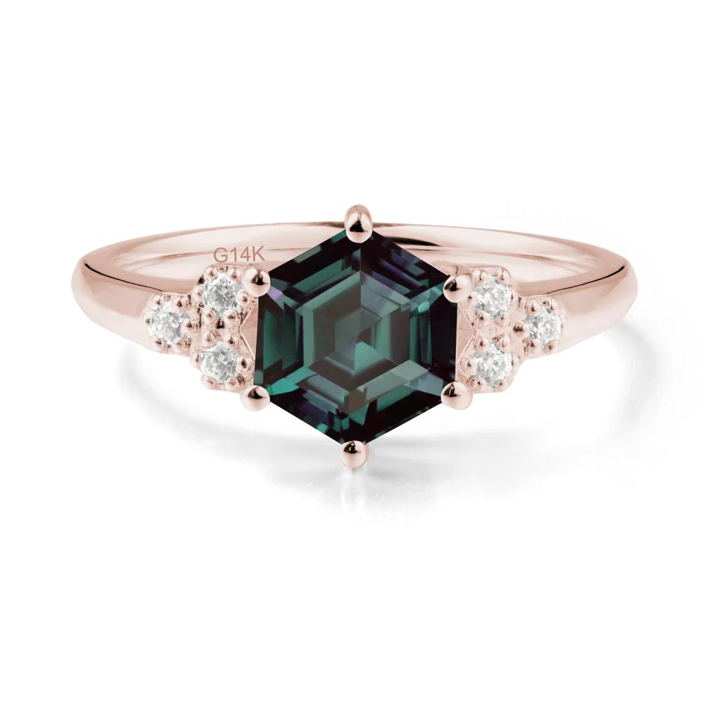 Hexagon Alexandrite Statement Ring - Image 6