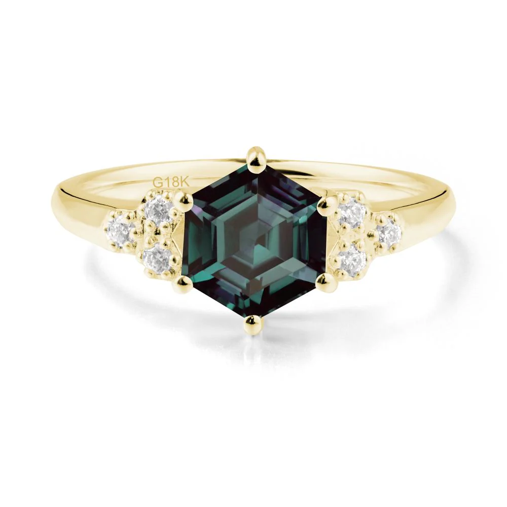 Hexagon Alexandrite Statement Ring - Image 8