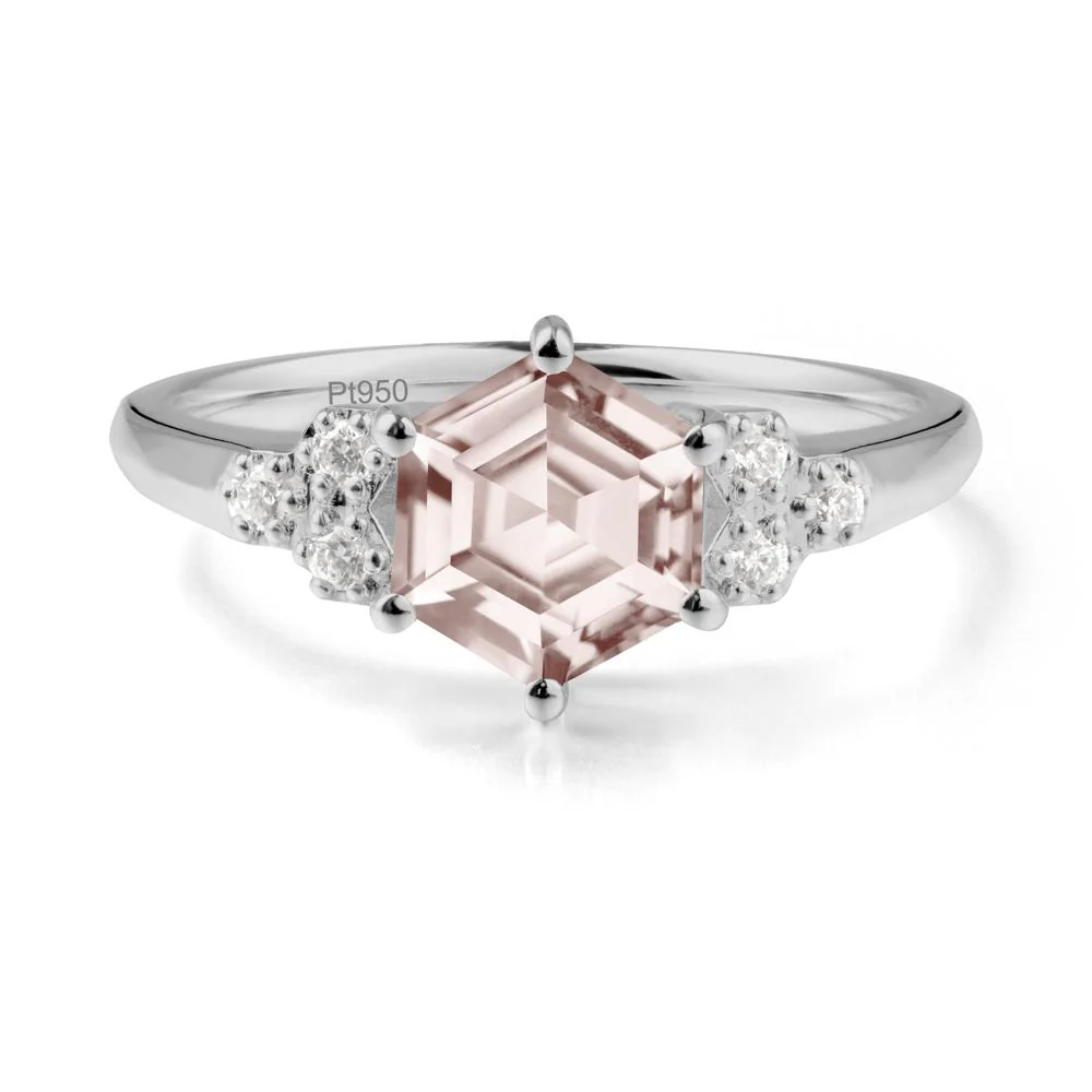 Hexagon Morganite Statement Ring - Image 8