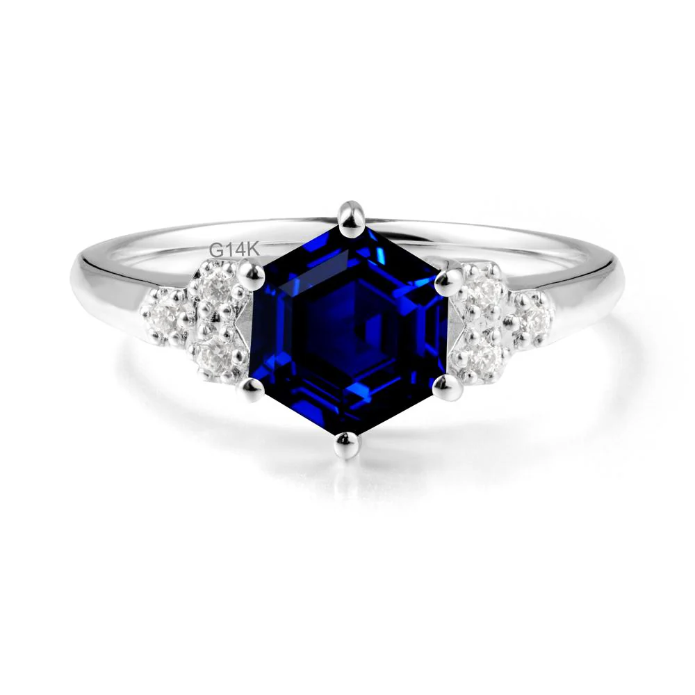 Hexagon Sapphire Statement Ring