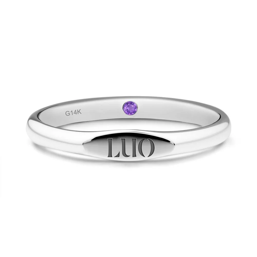 Hidden Amethyst Signet Ring - Image 3