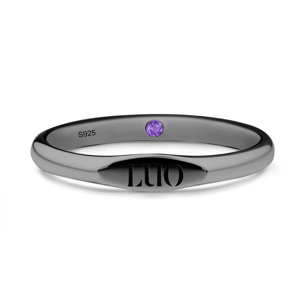 Hidden Amethyst Signet Ring - Image 8