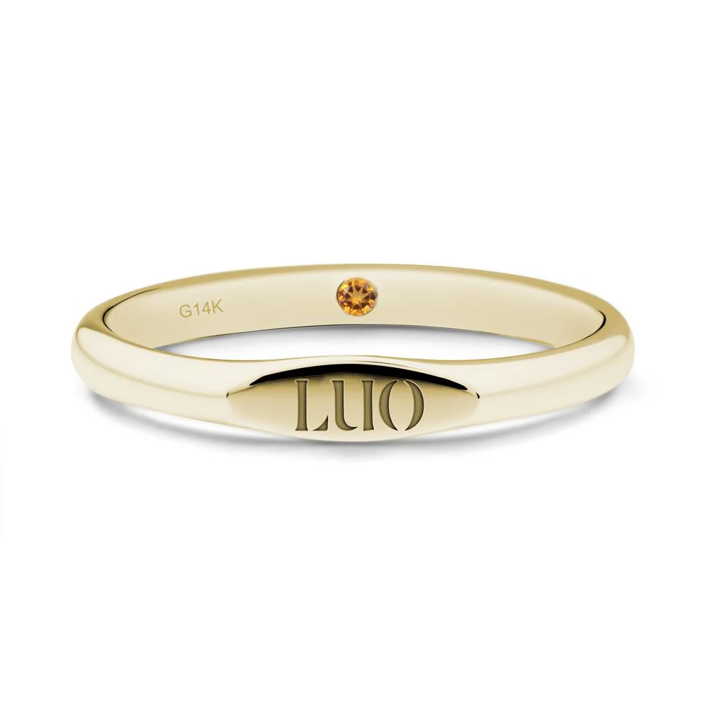 Hidden Citrine Signet Ring - Image 4
