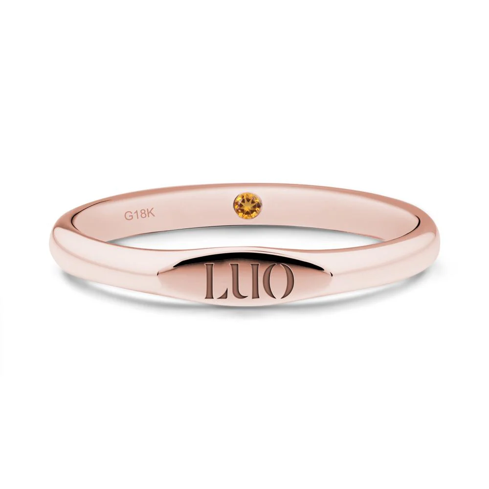 Hidden Citrine Signet Ring - Image 5