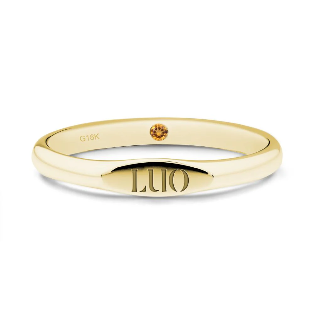 Hidden Citrine Signet Ring - Image 7