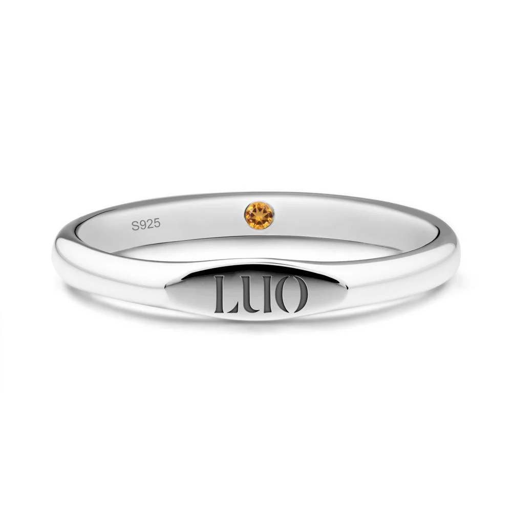 Hidden Citrine Signet Ring - Image 9