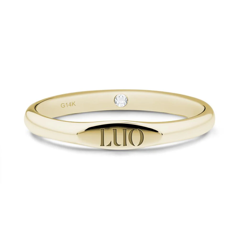 Hidden White Topaz Signet Ring - Image 4