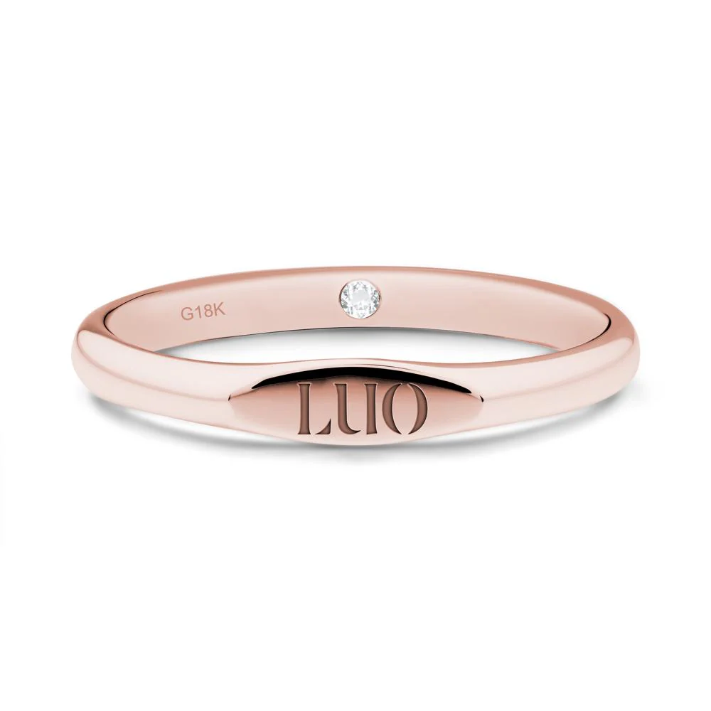 Hidden White Topaz Signet Ring - Image 5