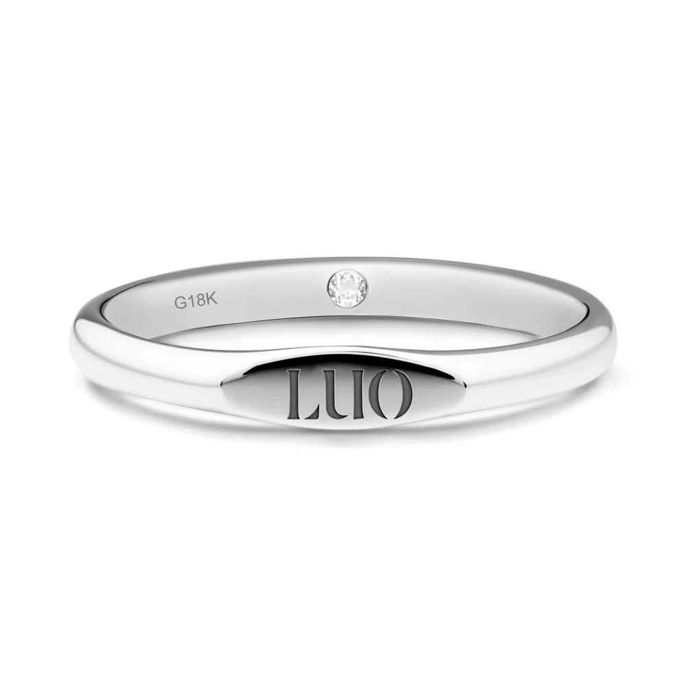 Hidden White Topaz Signet Ring - Image 6