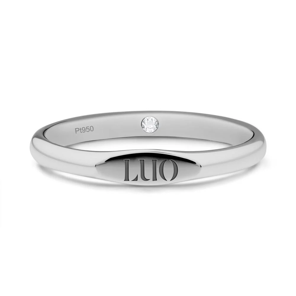 Hidden White Topaz Signet Ring - Image 8