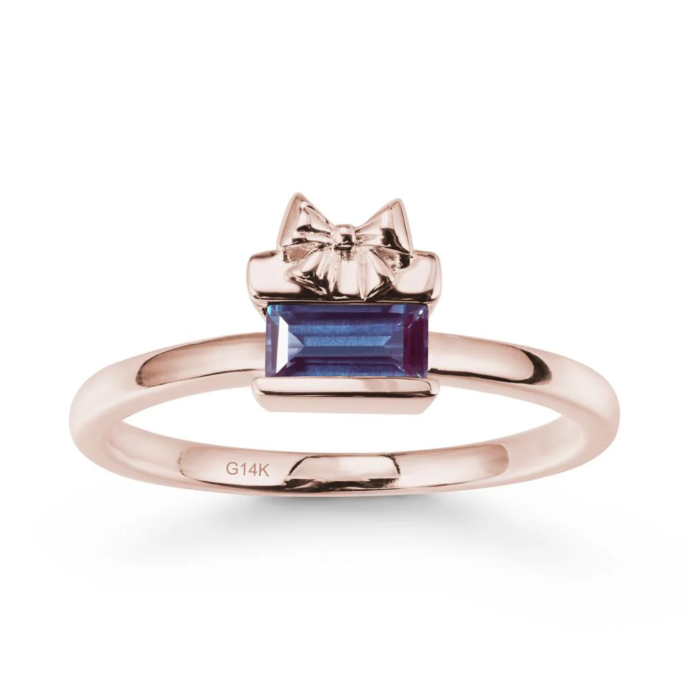 Horizontal Baguette Alexandrite Ring - Image 2