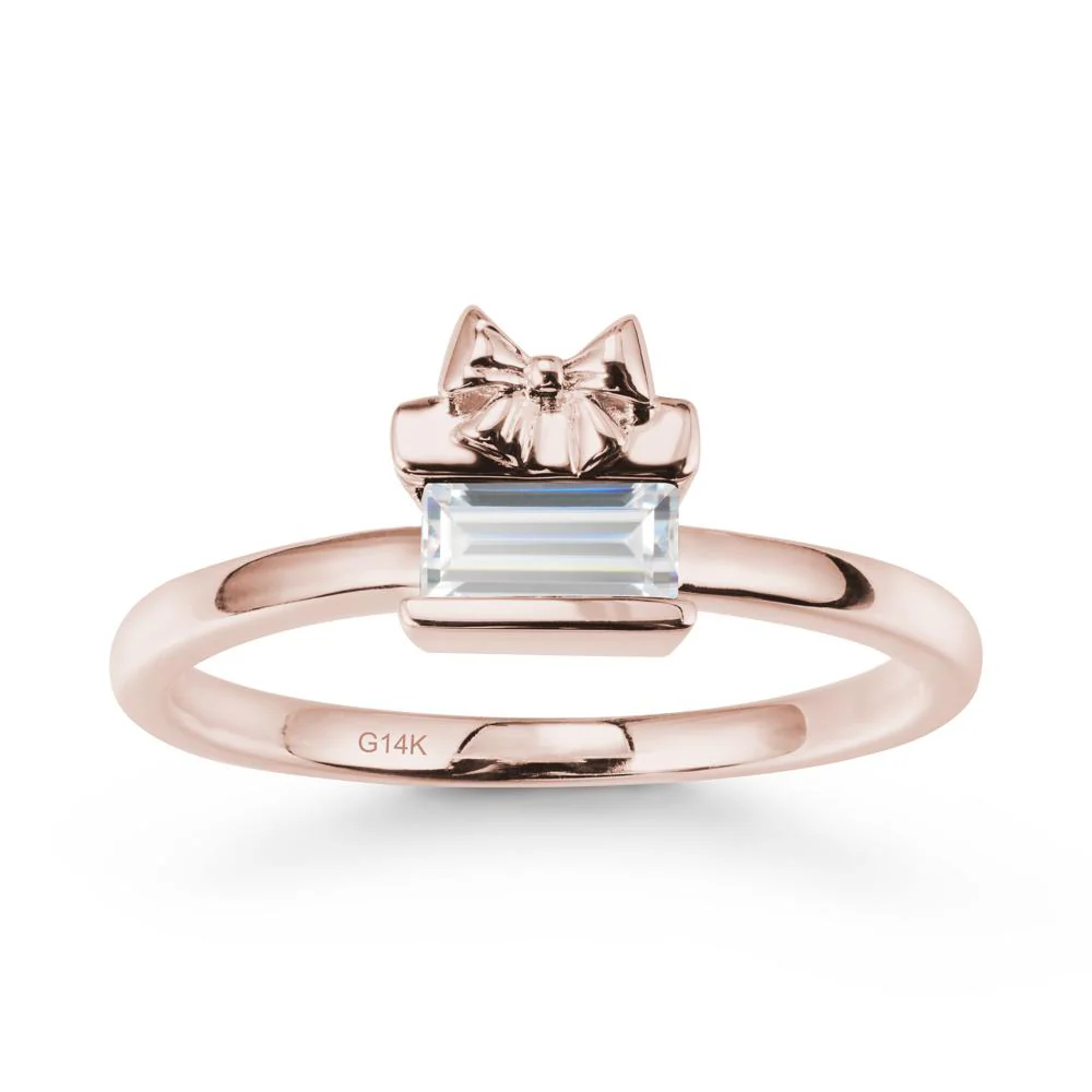 Horizontal Baguette Cubic Zirconia Ring