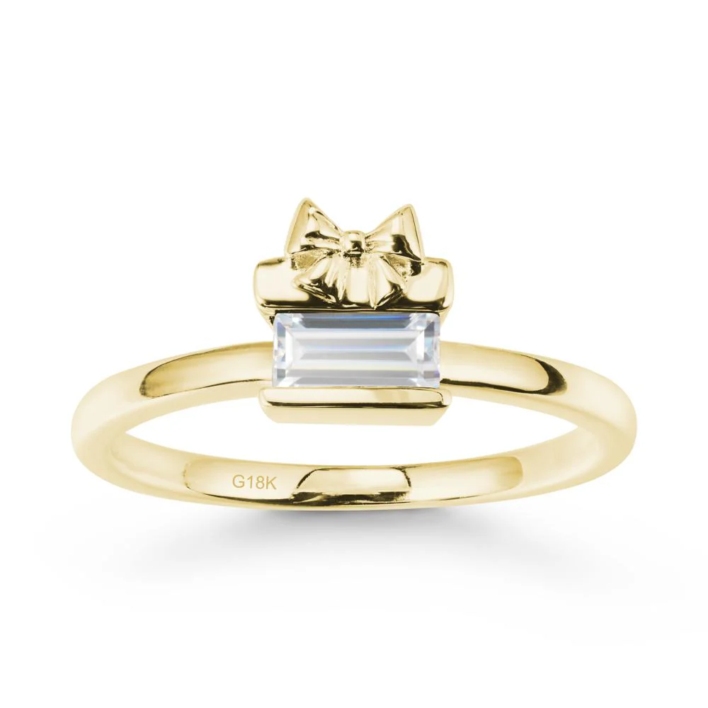 Horizontal Baguette Cubic Zirconia Ring - Image 6