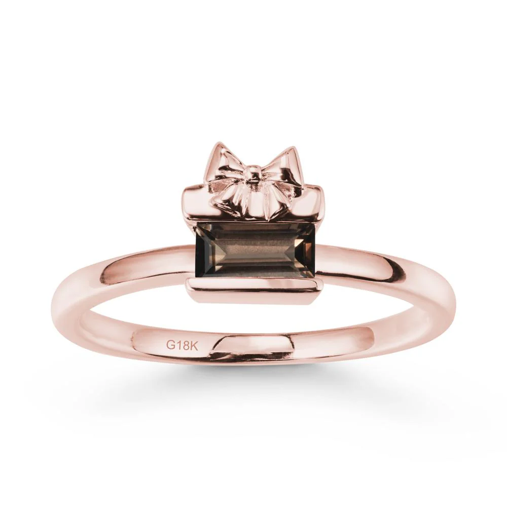 Horizontal Baguette Smoky Quartz Ring - Image 5