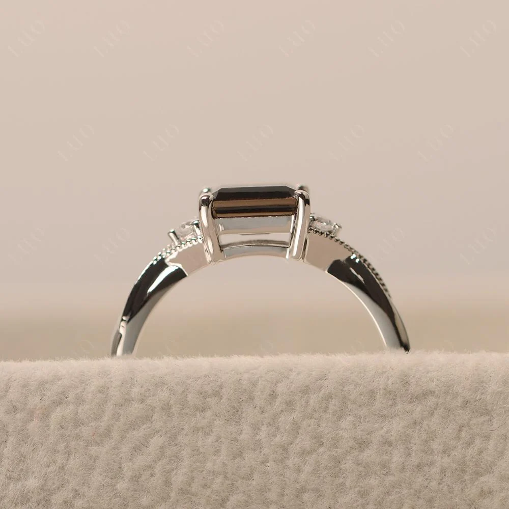 Smoky Quartz Milgrain Ring - Image 13