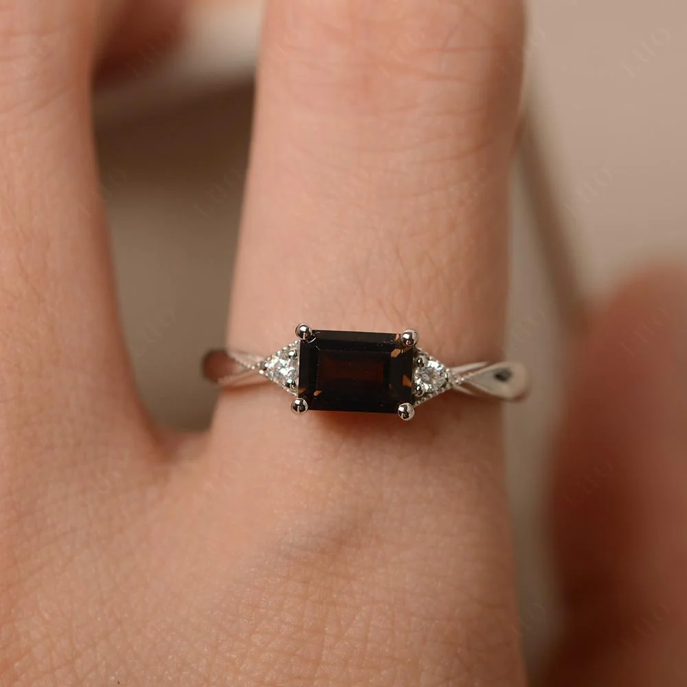 Smoky Quartz Milgrain Ring - Image 14