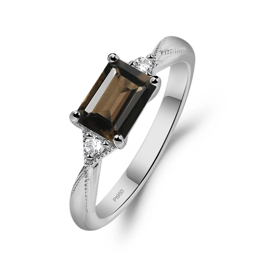 Smoky Quartz Milgrain Ring - Image 6