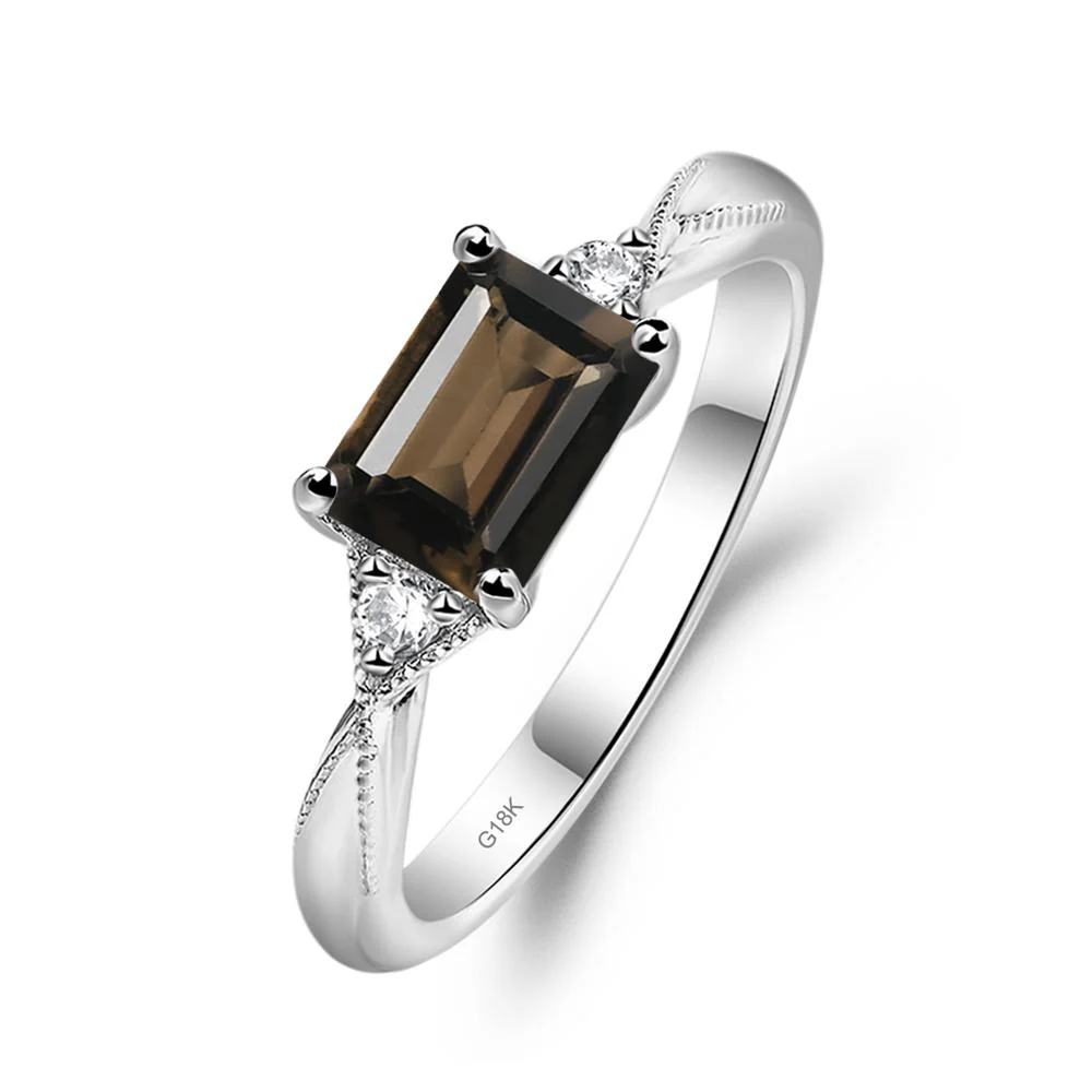 Smoky Quartz Milgrain Ring - Image 7