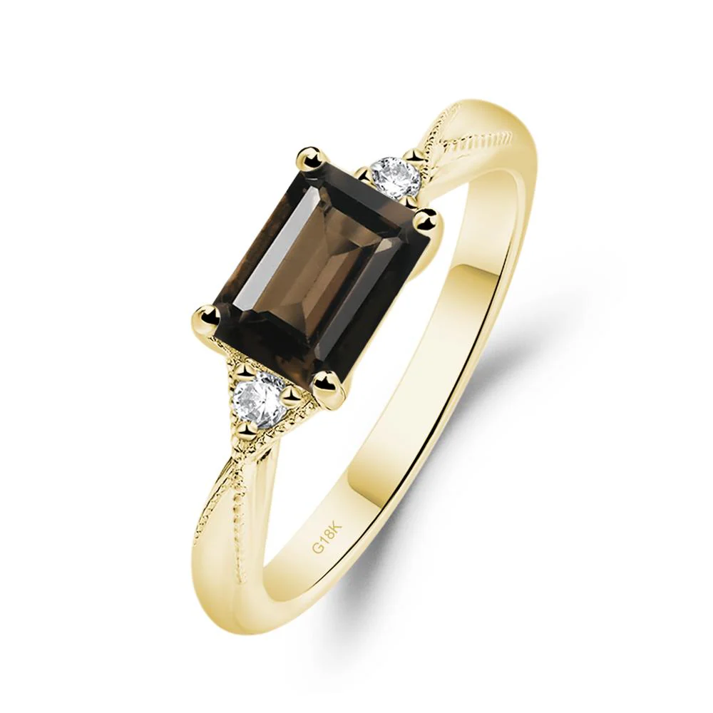 Smoky Quartz Milgrain Ring - Image 8