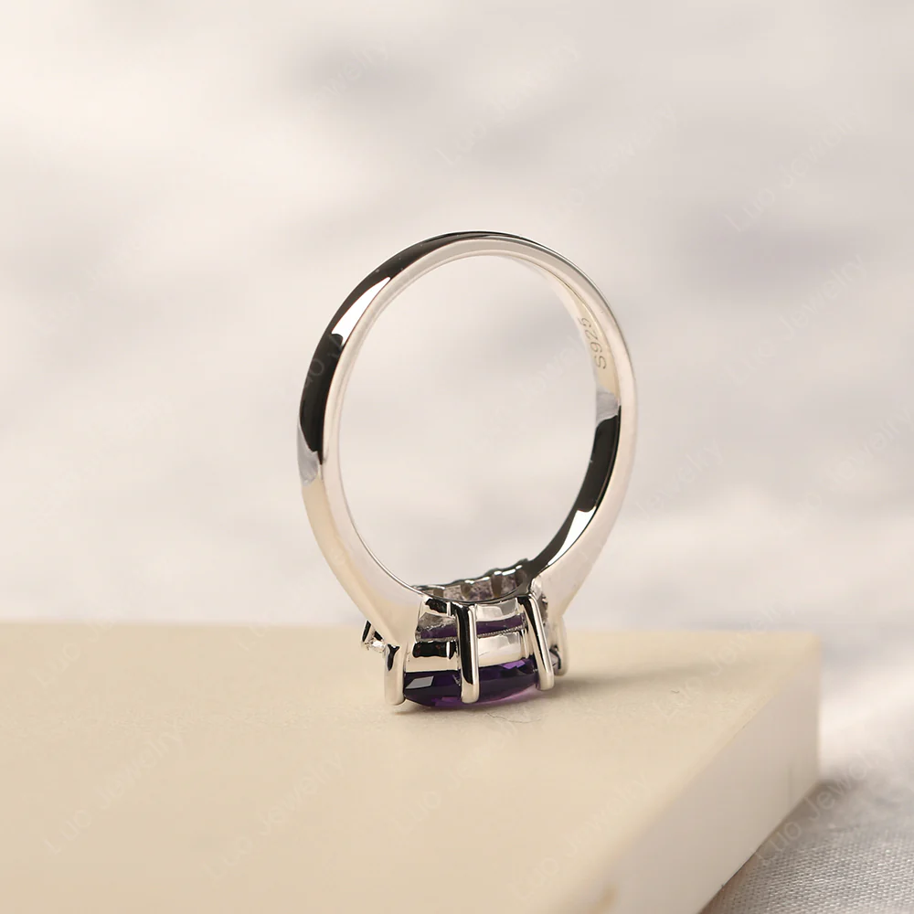 Horizontal Marquise Amethyst Ring - Image 4