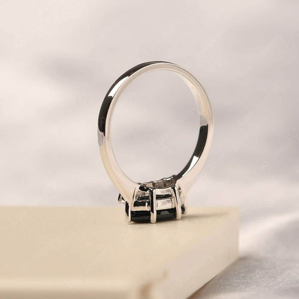 Horizontal Marquise Black Spinel Ring - Image 4
