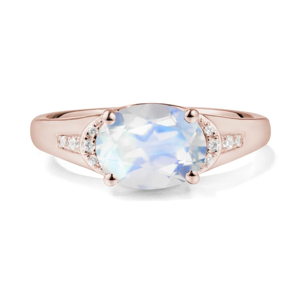 Horizontal Oval Moonstone Ring - Image 2