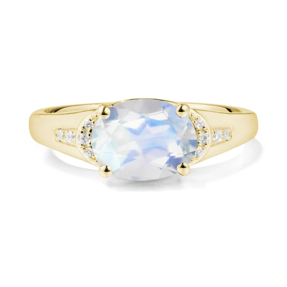 Horizontal Oval Moonstone Ring - Image 3