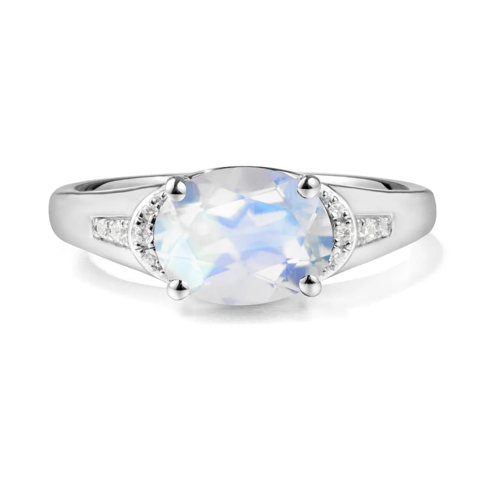 Horizontal Oval Moonstone Ring - Image 5