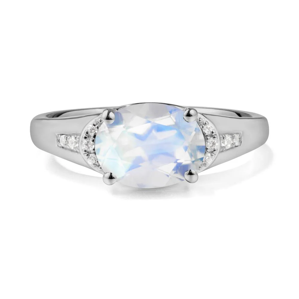 Horizontal Oval Moonstone Ring - Image 9
