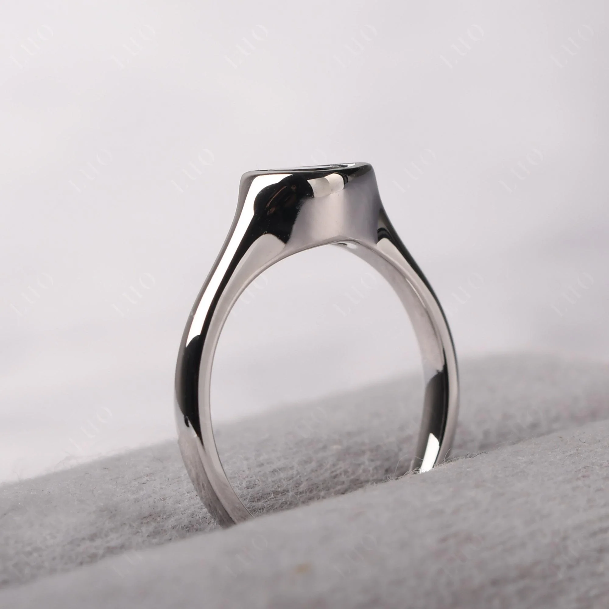 Aquamarine Bezel Pear Ring - Image 13