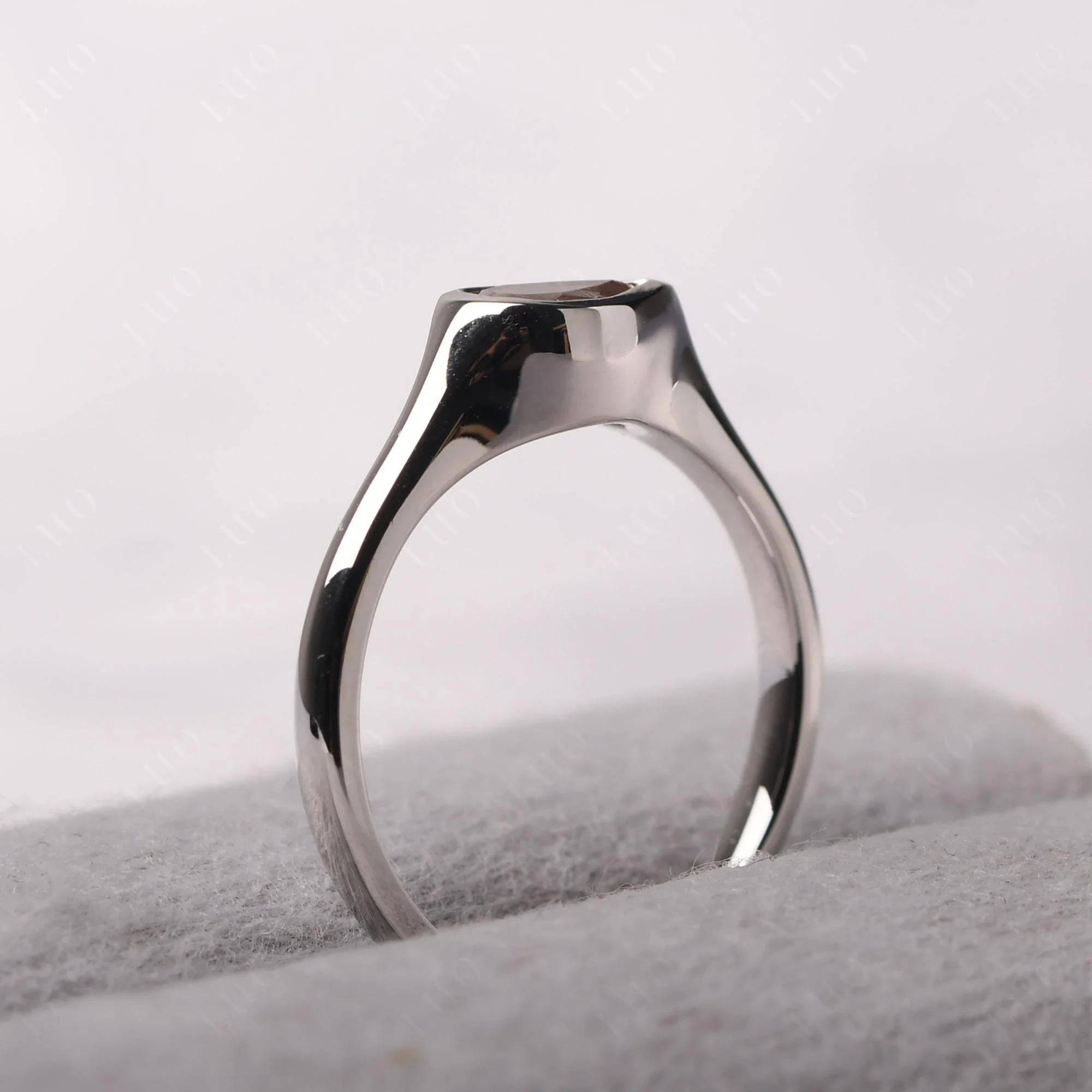 Morganite Bezel Pear Ring - Image 13