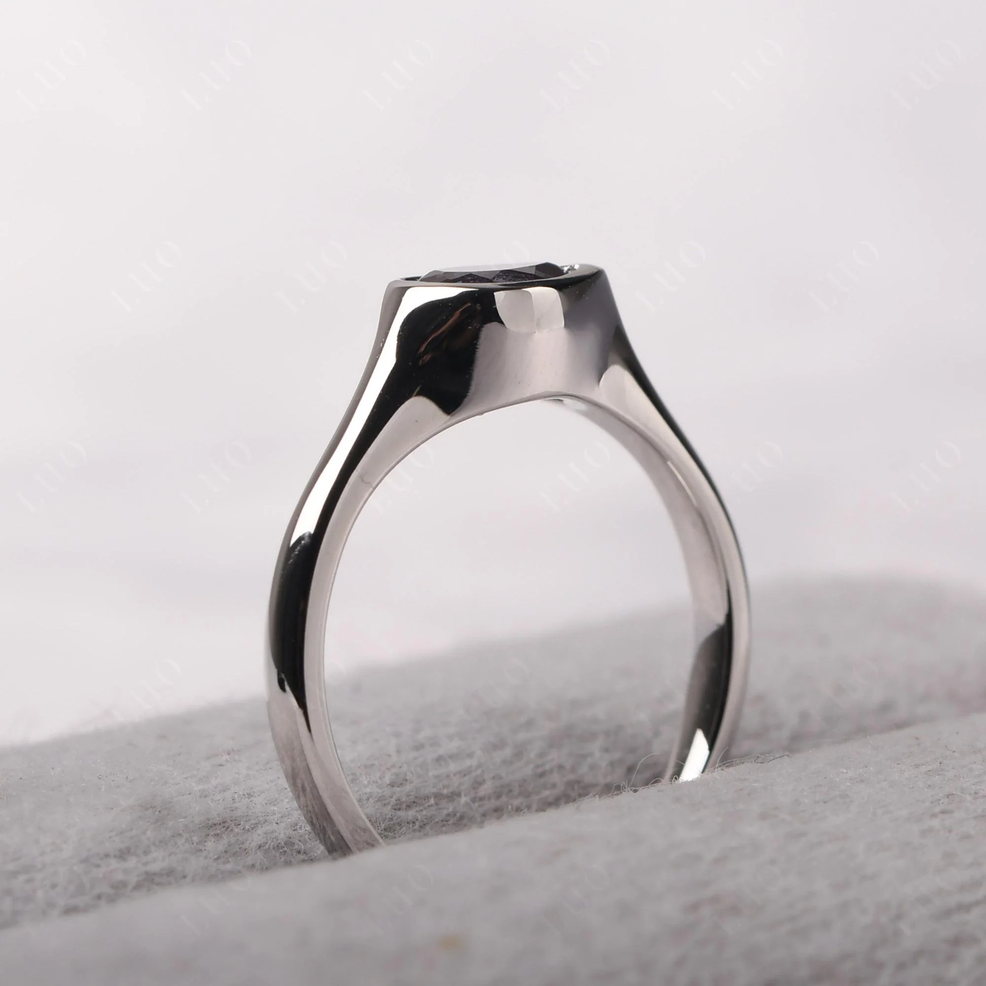 Smoky Quartz Bezel Pear Ring - Image 13