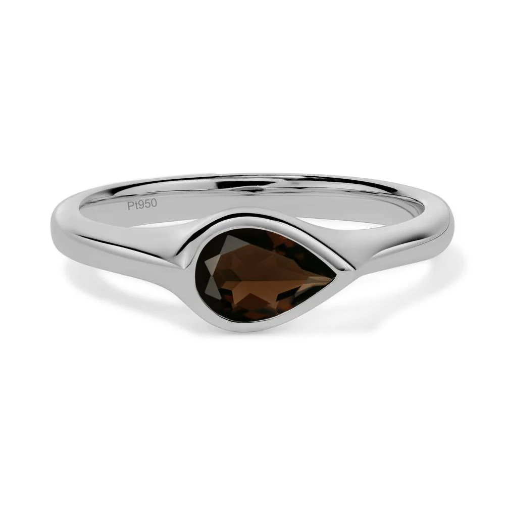 Smoky Quartz Bezel Pear Ring - Image 6